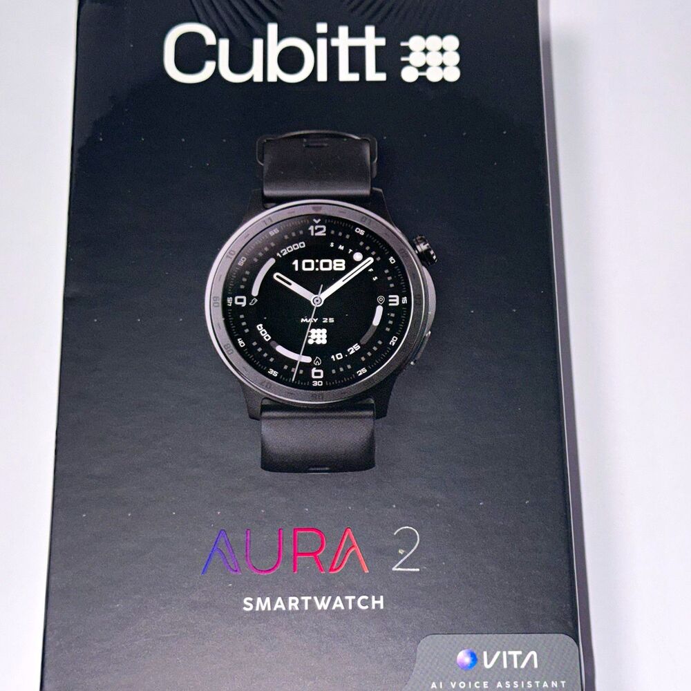 Cubitt Aura 2 Smartwatch 1.43" AMOLED Bluetooth Calling GPS Waterproof Black